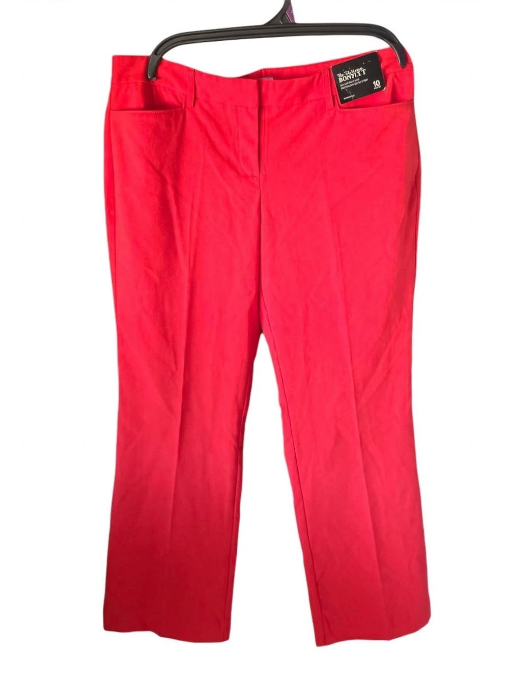 New York & Company 7th Avenue Bootcut Pants 10 Petite Coral Red NWT